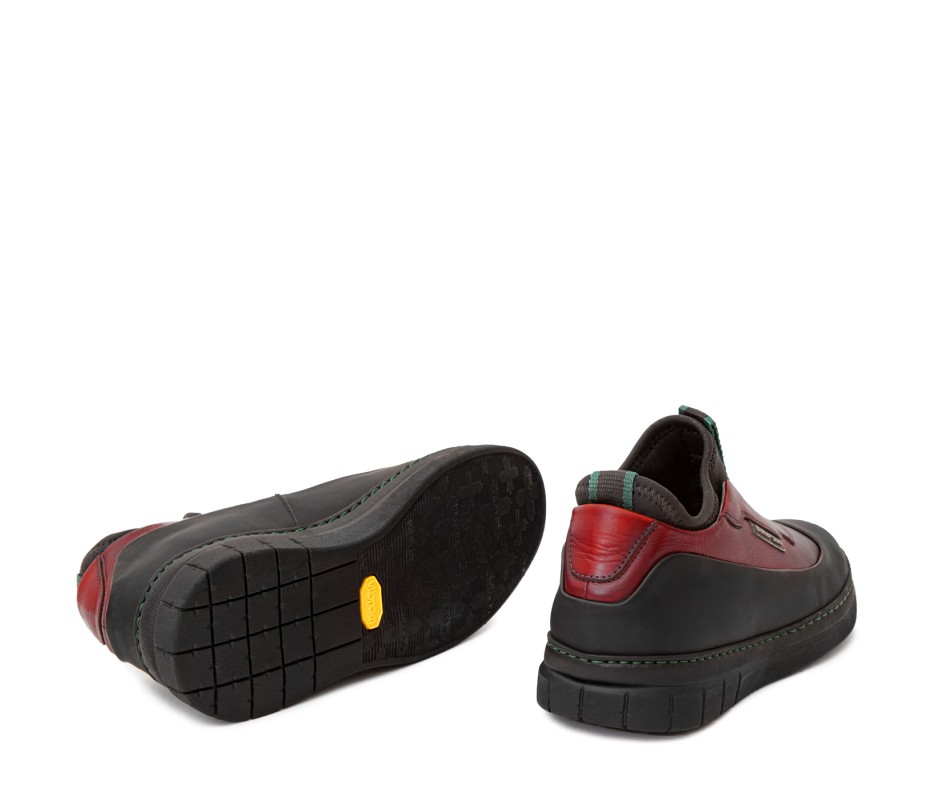 Pakerson SCARPA ABETONE PELLE ROSSO BORDEAUX Nuova