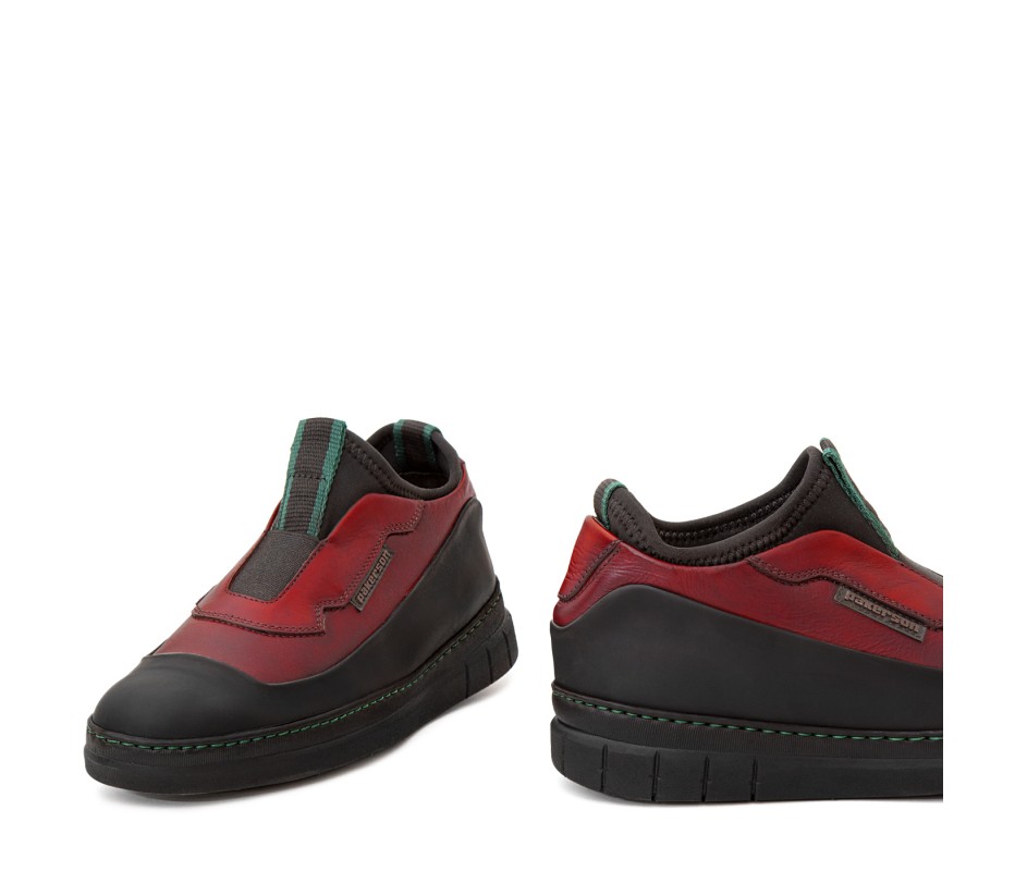 Pakerson SCARPA ABETONE PELLE ROSSO BORDEAUX Nuova