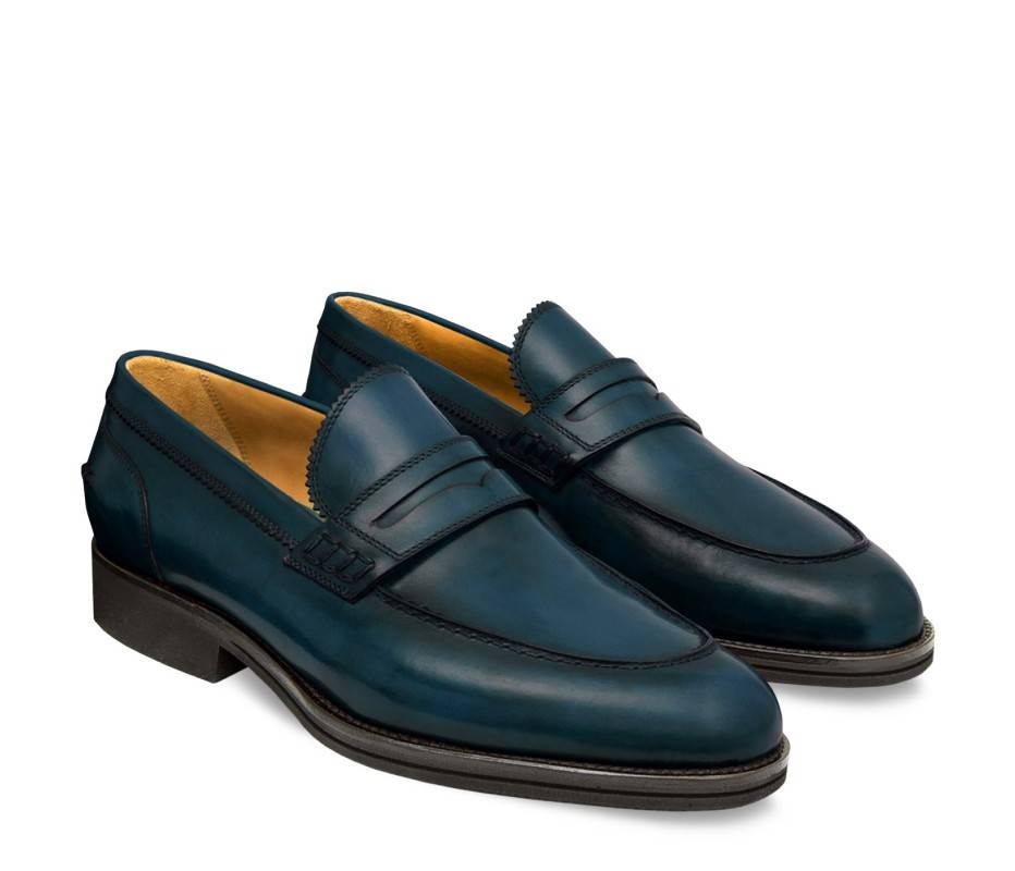 Pakerson MOCASSINO LUCCA PELLE BLU ISLAND 2025