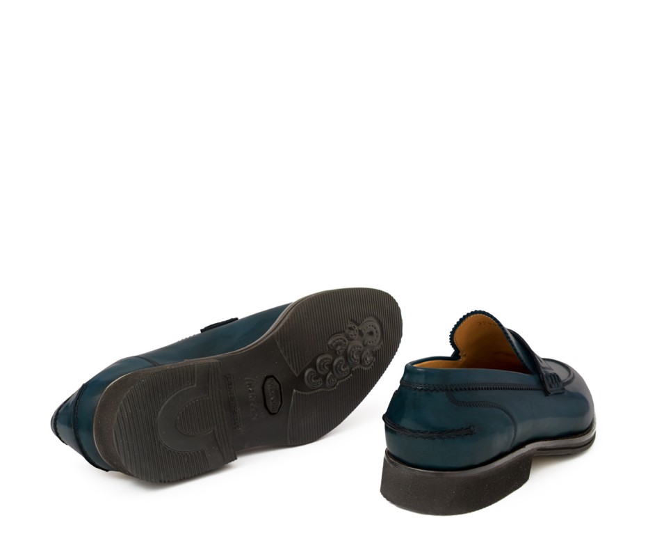 Pakerson MOCASSINO LUCCA PELLE BLU ISLAND 2025