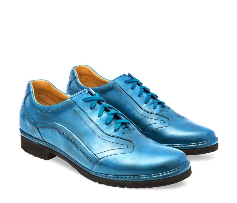 Pakerson DERBY PIENZA PELLE AZZURRO CIELO In Linea