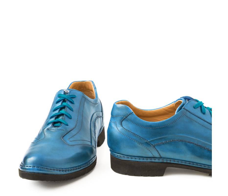 Pakerson DERBY PIENZA PELLE AZZURRO CIELO In Linea