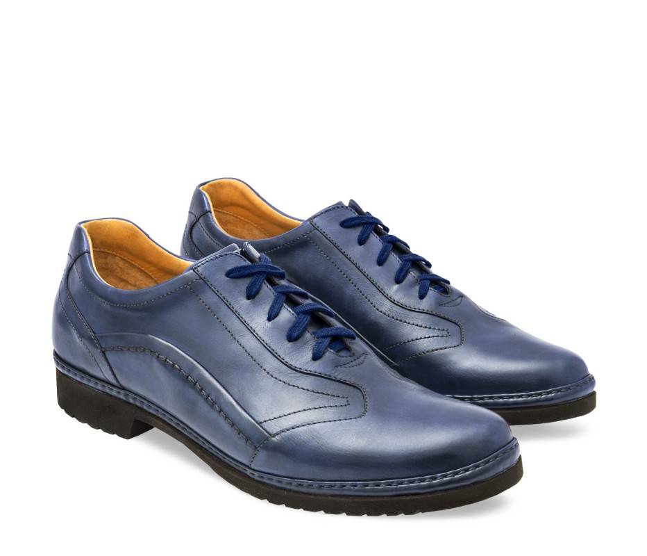 Pakerson DERBY PIENZA PELLE BLU NAVY Spedizione Gratuita