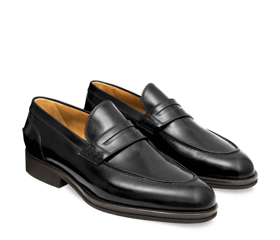 Pakerson MOCASSINO LUCCA PELLE NERA Qualità Garantita