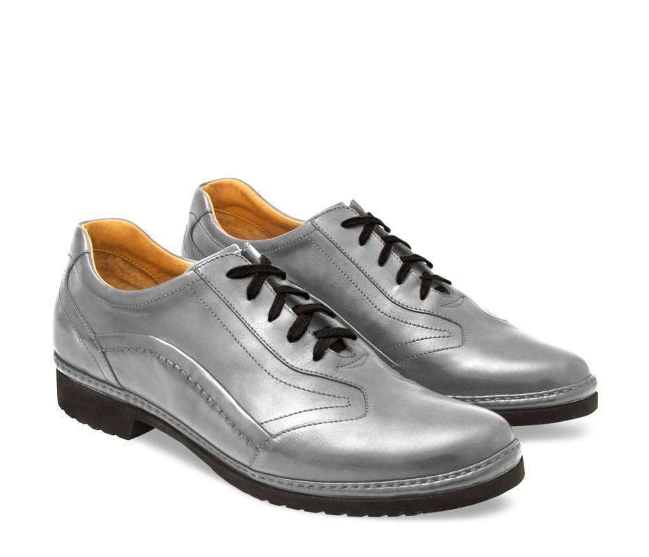 Pakerson DERBY PIENZA PELLE GRIGIO SMOG Negozi Online