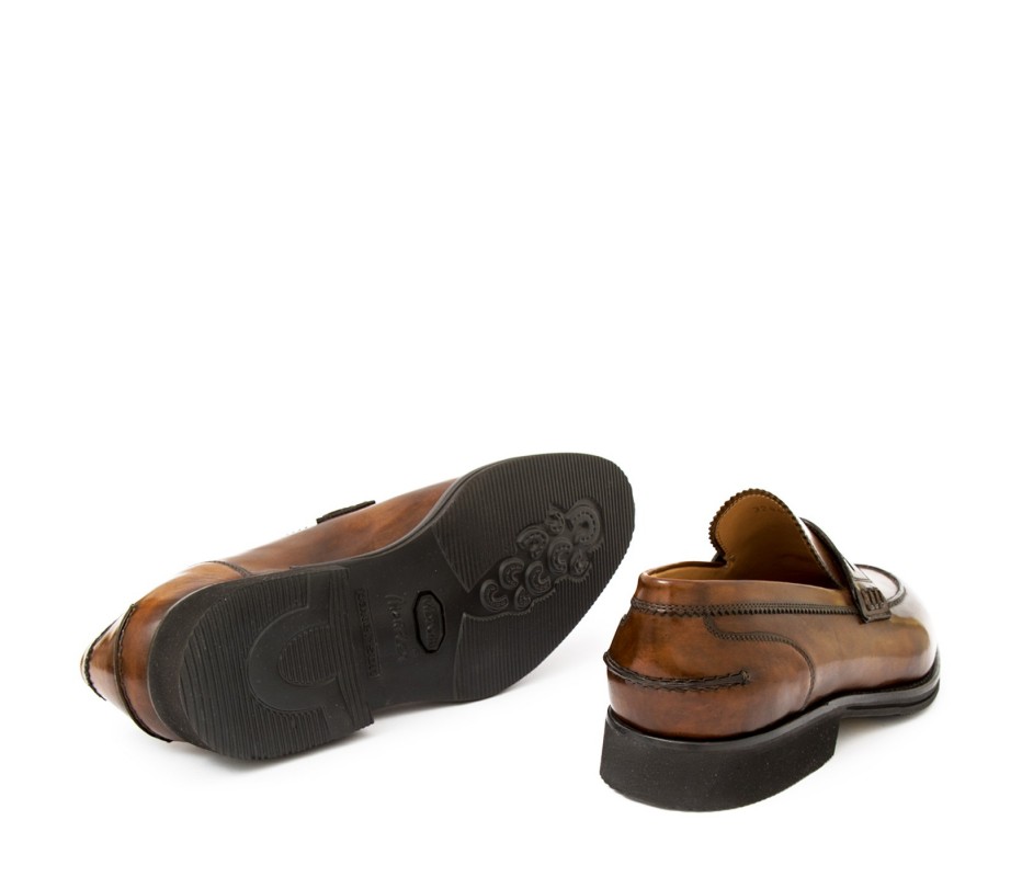 Pakerson MOCASSINO LUCCA PELLE MARRONE TIMBER Sconto