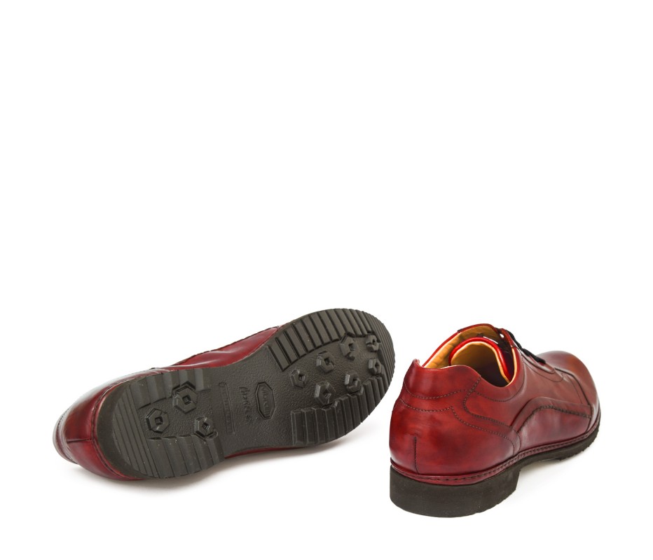 Pakerson DERBY PIENZA PELLE ROSSO BORDEAUX In Vendita