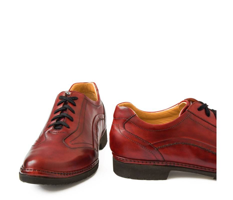 Pakerson DERBY PIENZA PELLE ROSSO BORDEAUX In Vendita