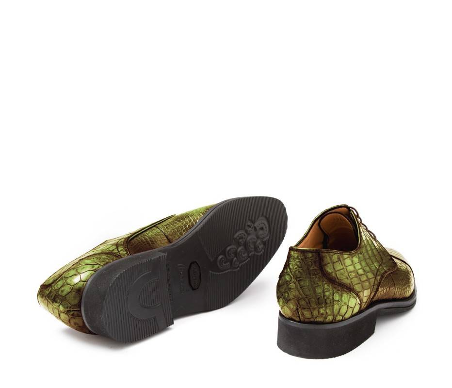 Pakerson DERBY FIRENZE ALLIGATORE VERDE OLIVA Sostegno trimestrale