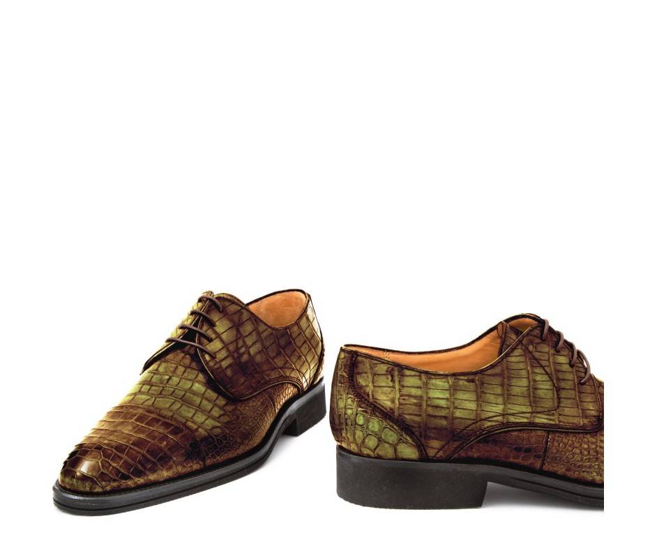 Pakerson DERBY FIRENZE ALLIGATORE VERDE OLIVA Sostegno trimestrale