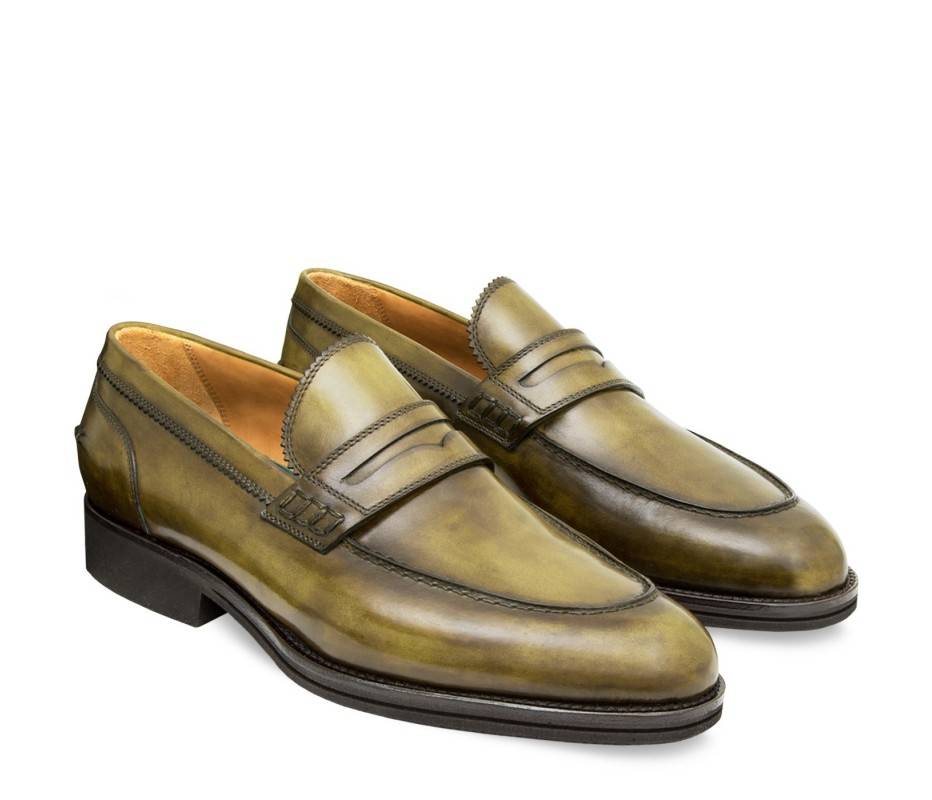 Pakerson MOCASSINO LUCCA PELLE VERDE OLIVA Hotsell