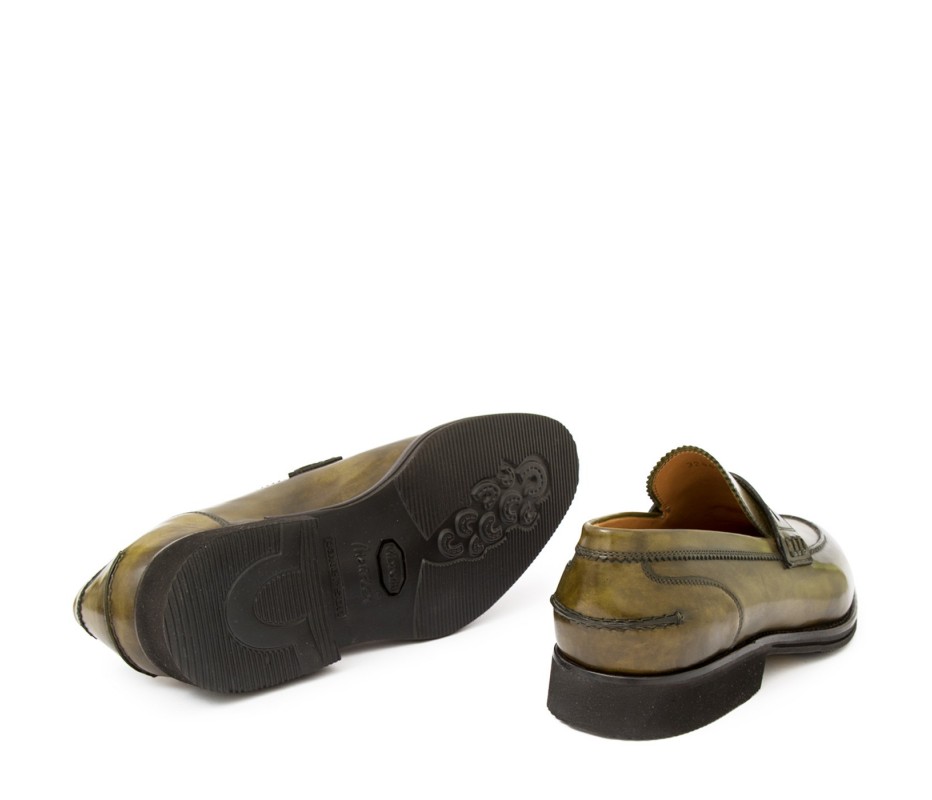 Pakerson MOCASSINO LUCCA PELLE VERDE OLIVA Hotsell