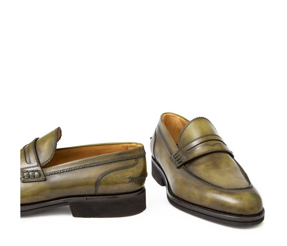 Pakerson MOCASSINO LUCCA PELLE VERDE OLIVA Hotsell