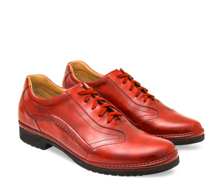Pakerson DERBY PIENZA PELLE ROSSA Vendita Calda