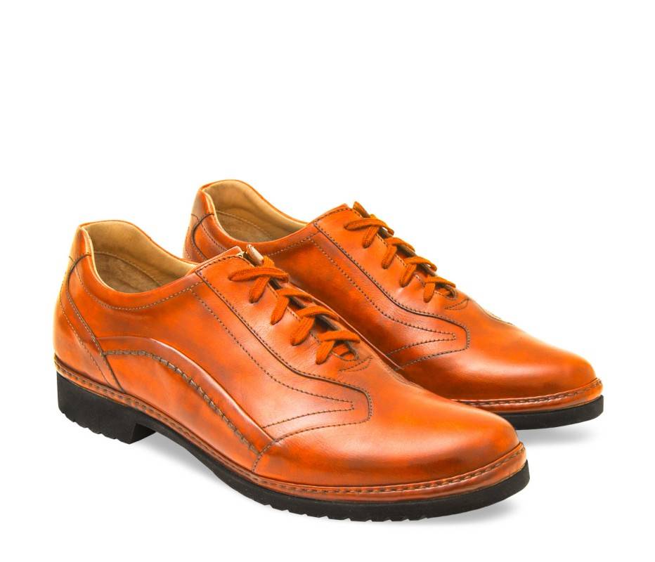 Pakerson DERBY PIENZA PELLE ARANCIO Vendite Flash