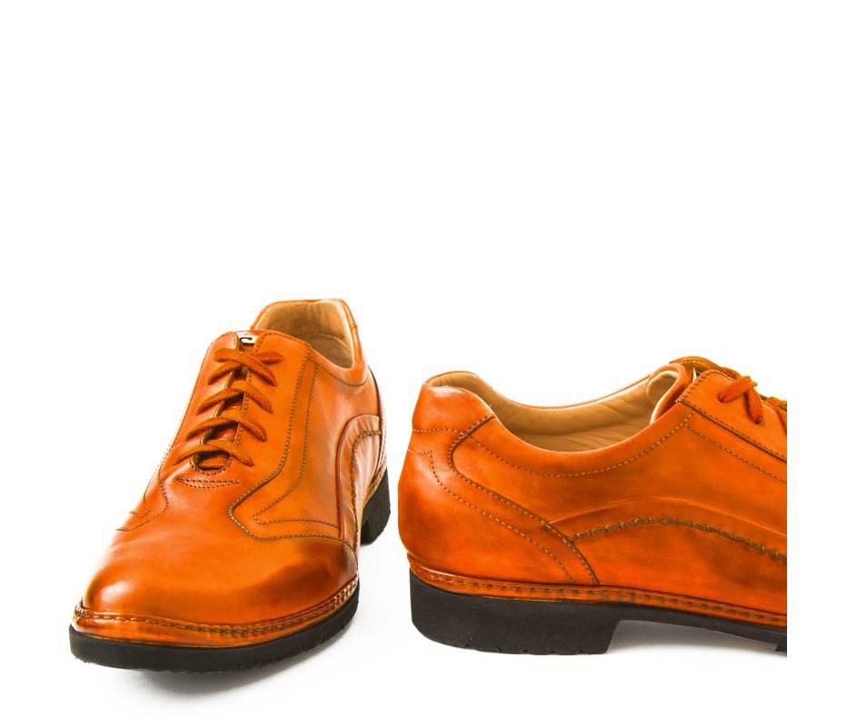 Pakerson DERBY PIENZA PELLE ARANCIO Vendite Flash