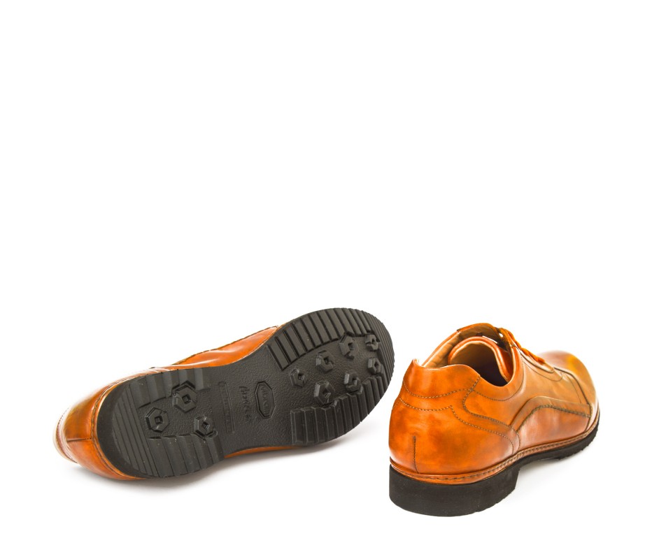 Pakerson DERBY PIENZA PELLE ARANCIO Vendite Flash
