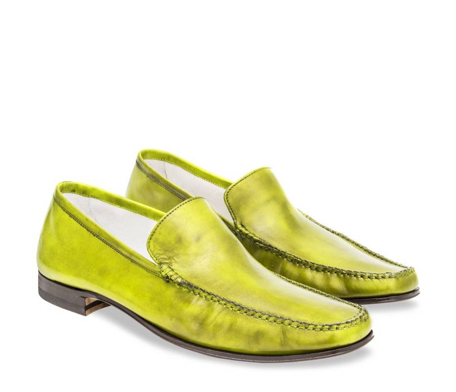 Pakerson MOCASSINO CERRETO PELLE VERDE PISTACCHIO Italia