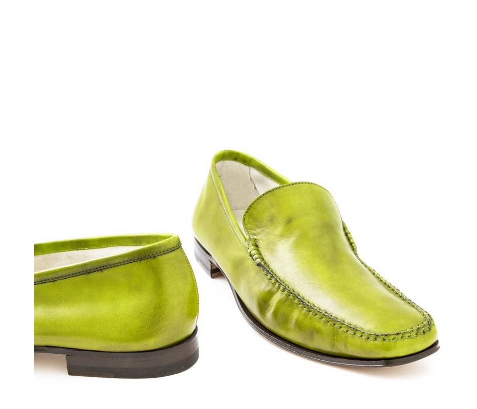 Pakerson MOCASSINO CERRETO PELLE VERDE PISTACCHIO Italia
