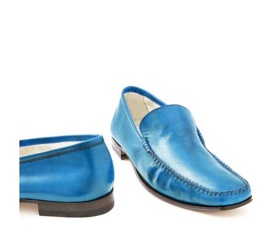 Pakerson MOCASSINO CERRETO PELLE AZZURRO CIELO 2025