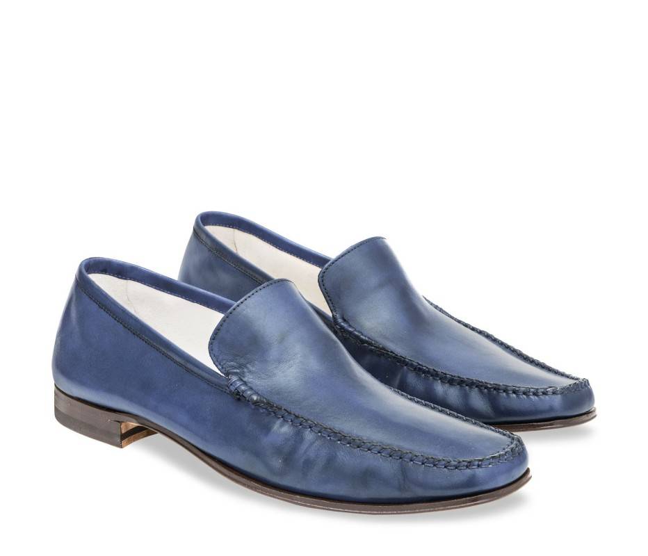 Pakerson MOCASSINO CERRETO PELLE BLU NAVY Qualità