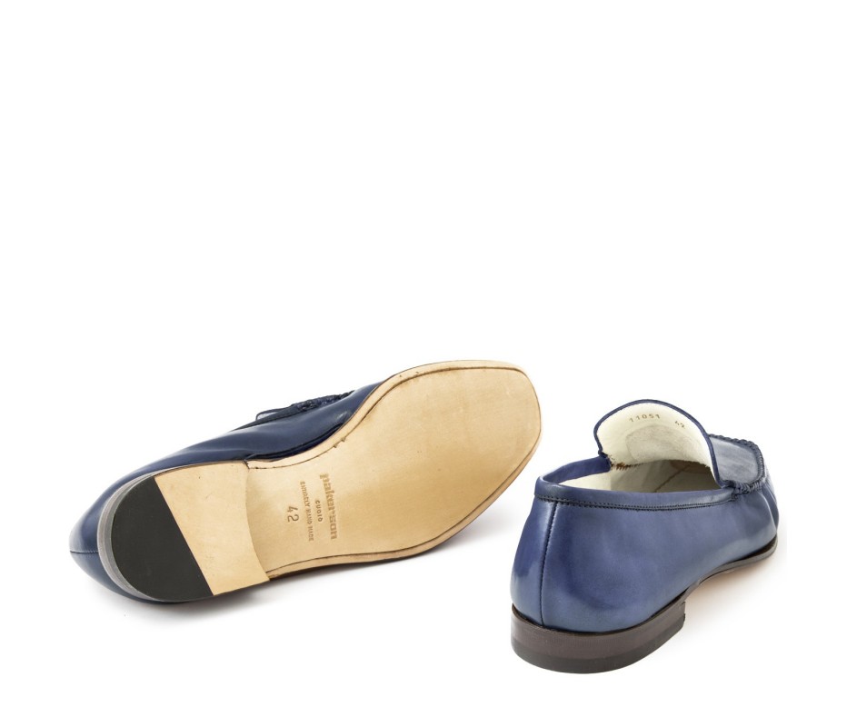 Pakerson MOCASSINO CERRETO PELLE BLU NAVY Qualità