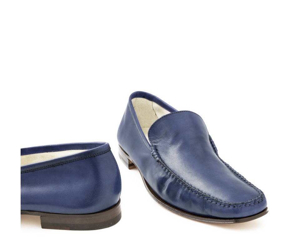 Pakerson MOCASSINO CERRETO PELLE BLU NAVY Qualità