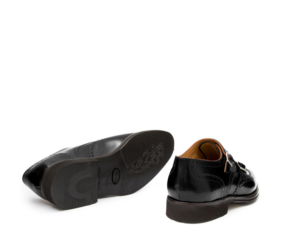 Pakerson DOPPIA FIBBIA SIENA PELLE NERA Promozione