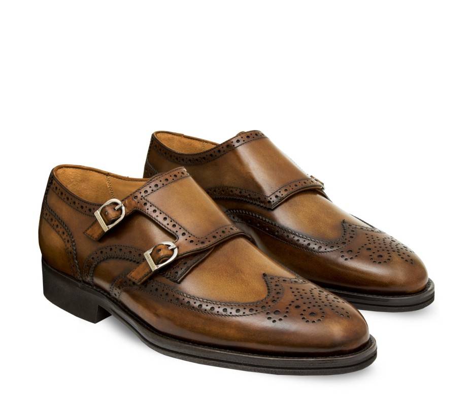 Pakerson DOPPIA FIBBIA SIENA PELLE MARRONE TIMBER Consegna Veloce