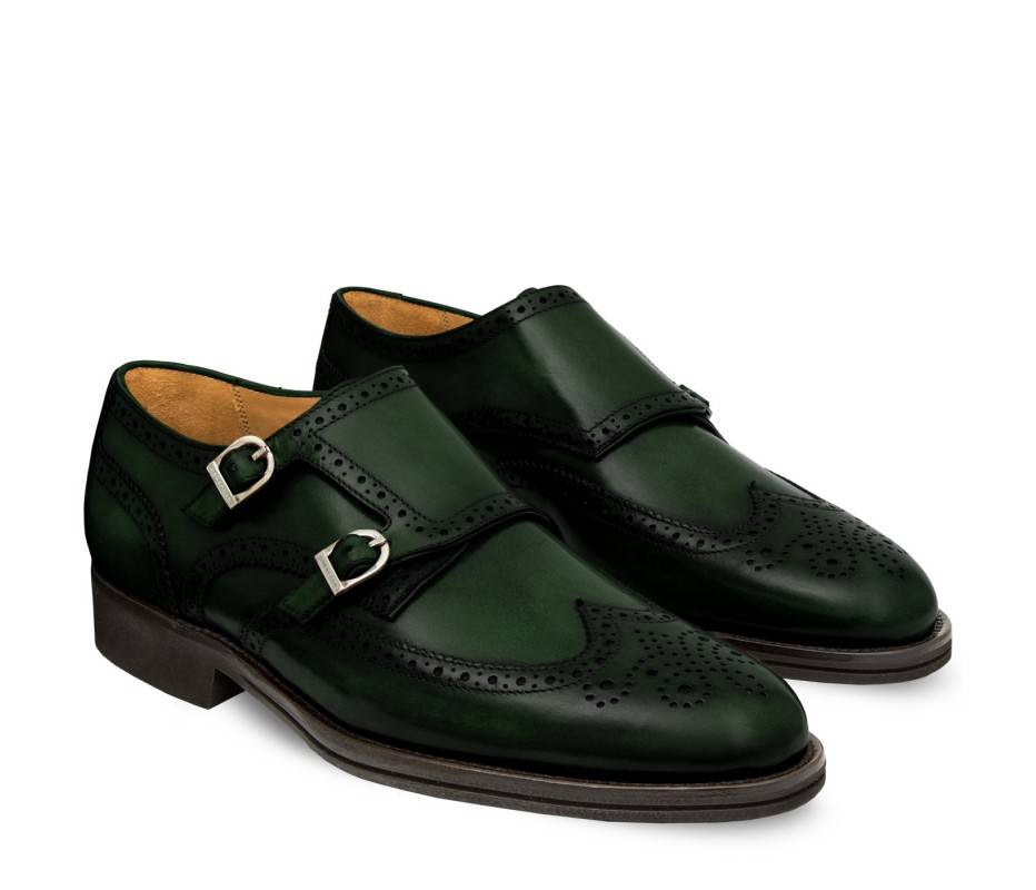 Pakerson DOPPIA FIBBIA SIENA PELLE VERDE TARTARUGA Presa