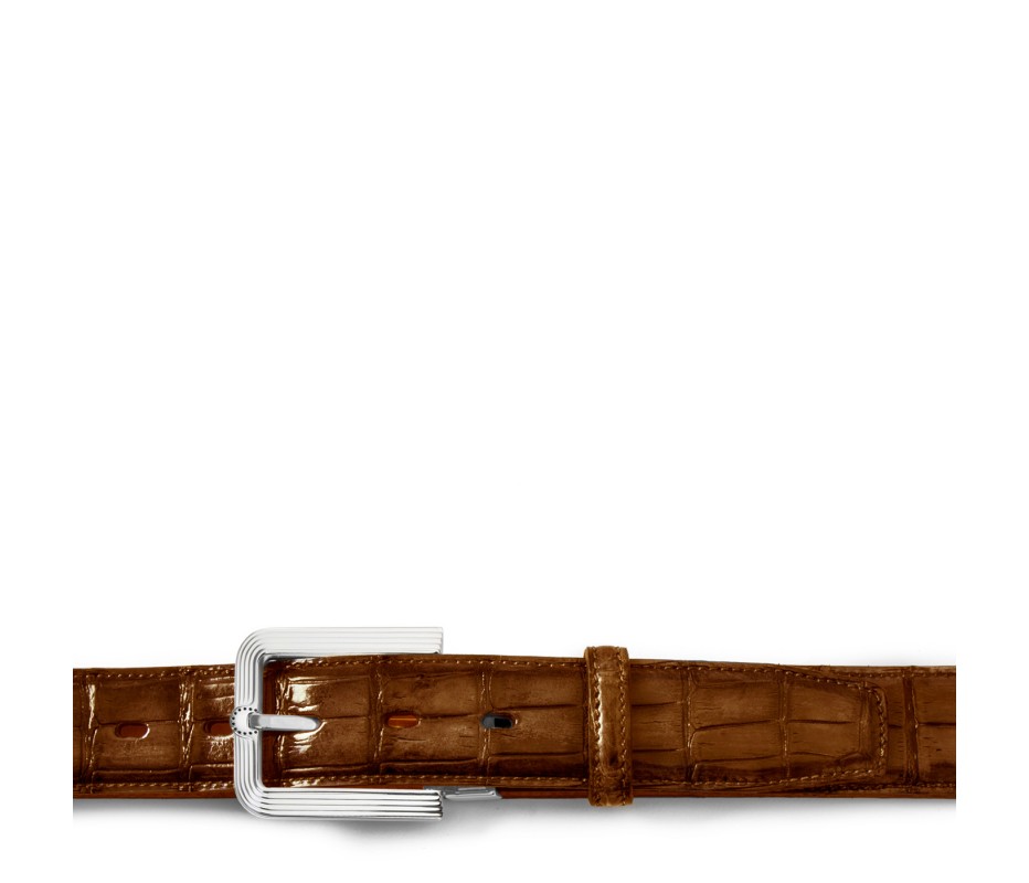 Pakerson FIBBIA FIESOLE ALLIGATORE MARRONE TIMBER Vendita Calda