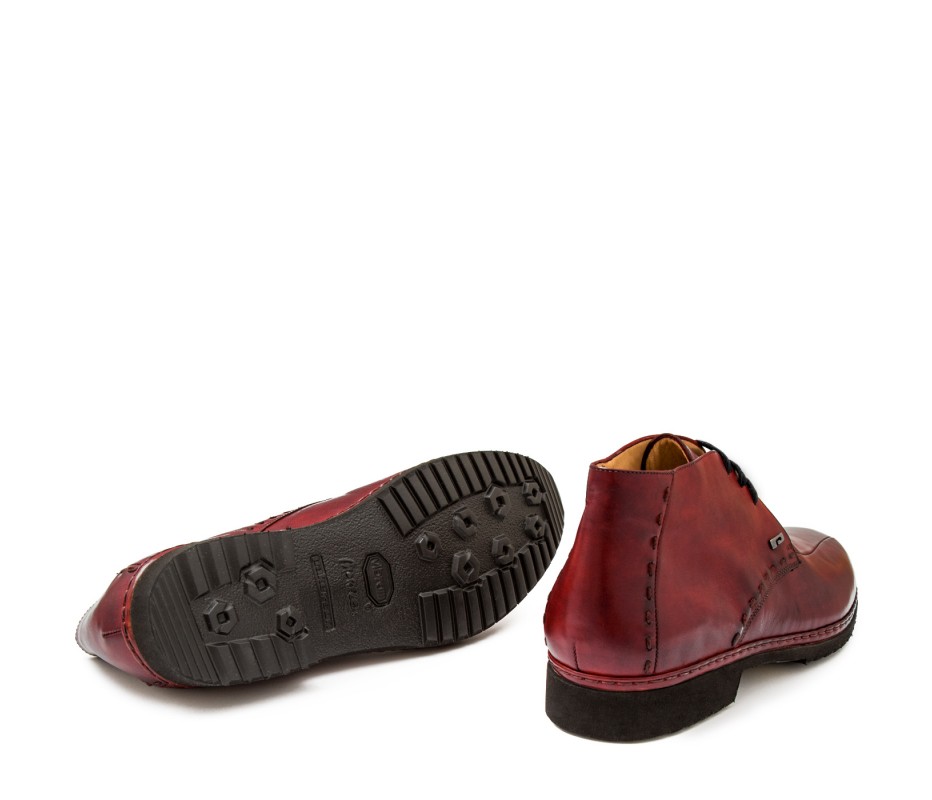 Pakerson POLACCHINO GREVE PELLE ROSSO BORDEAUX Fino Al -60%