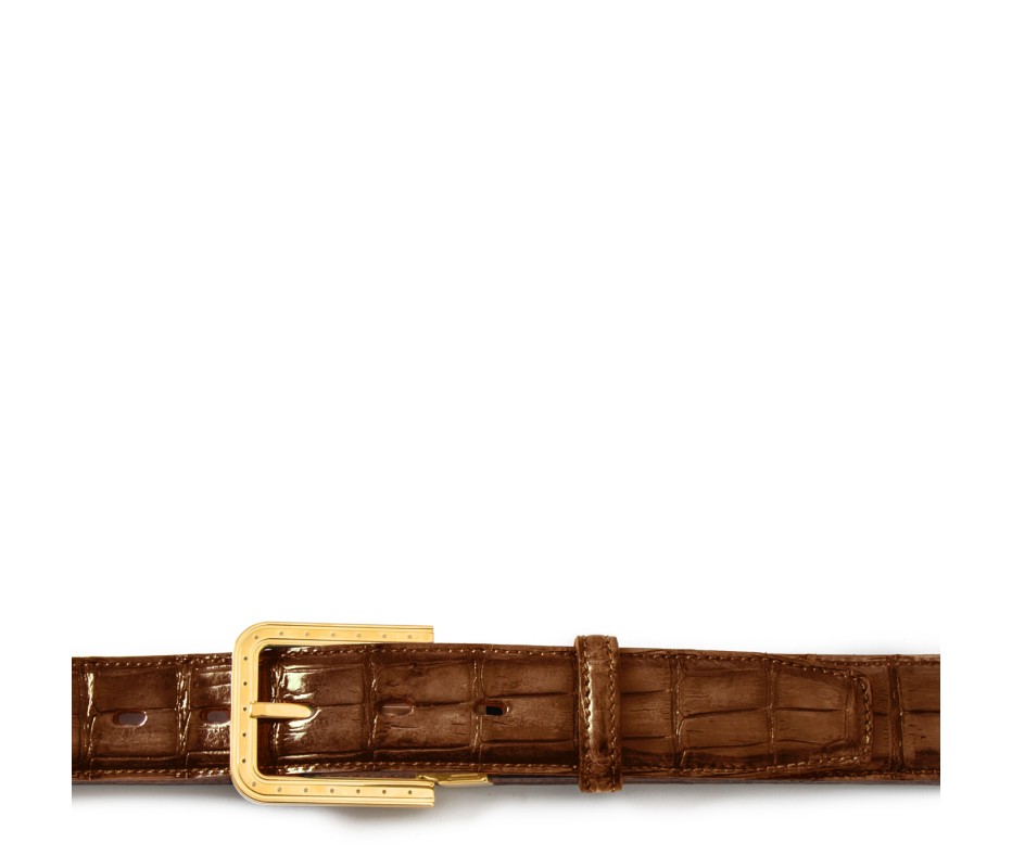 Pakerson FIBBIA RIPA ALLIGATORE MARRONE TIMBER Economico