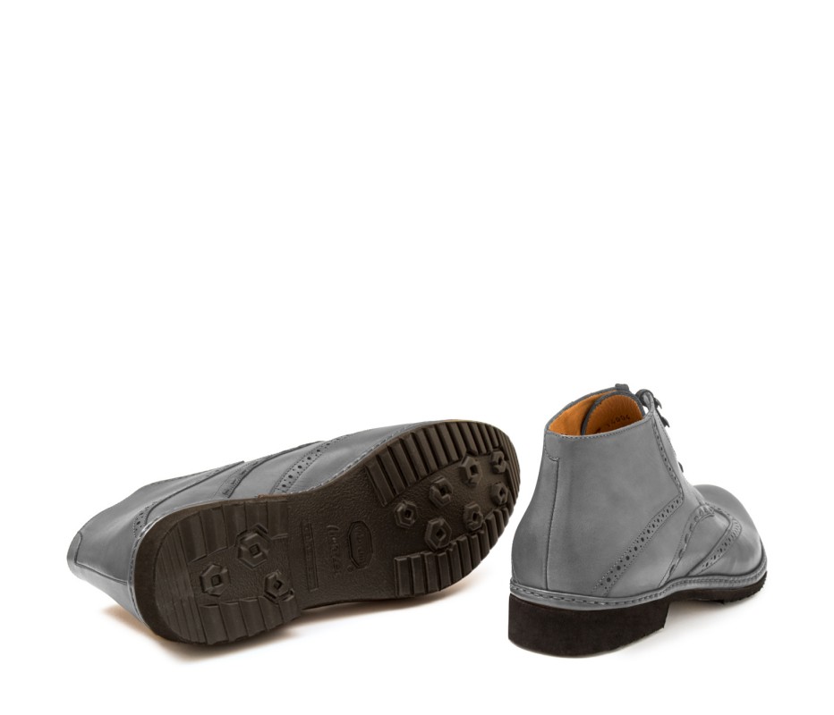 Pakerson POLACCHINO CERTALDO PELLE GRIGIO SMOG Saldi Di Fabbrica