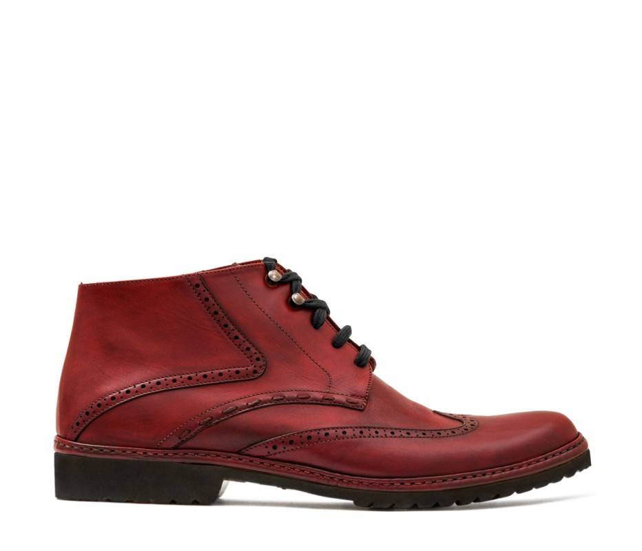 Pakerson POLACCHINO CERTALDO PELLE ROSSO BORDEAUX