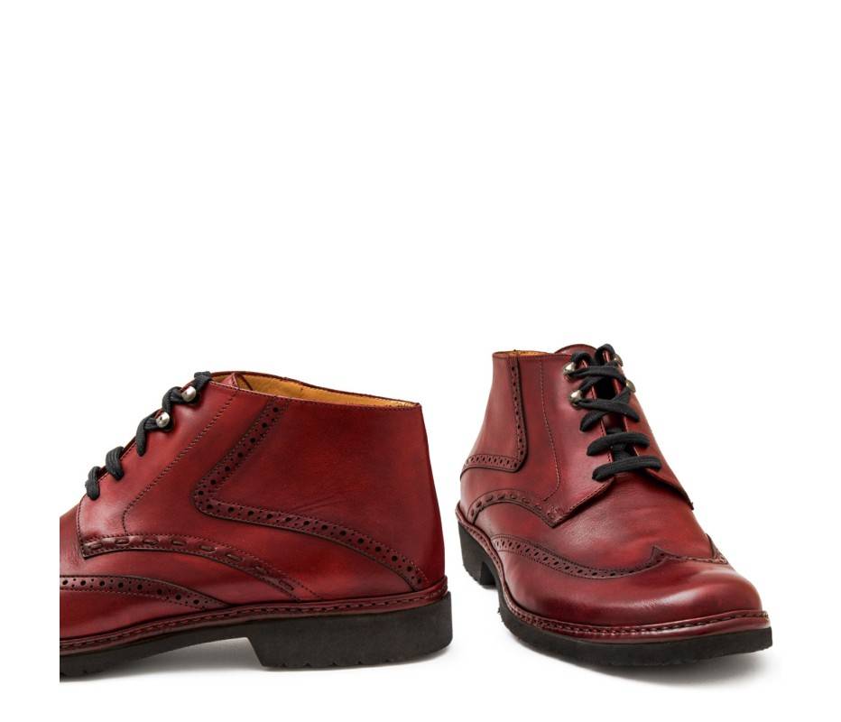 Pakerson POLACCHINO CERTALDO PELLE ROSSO BORDEAUX In Saldo