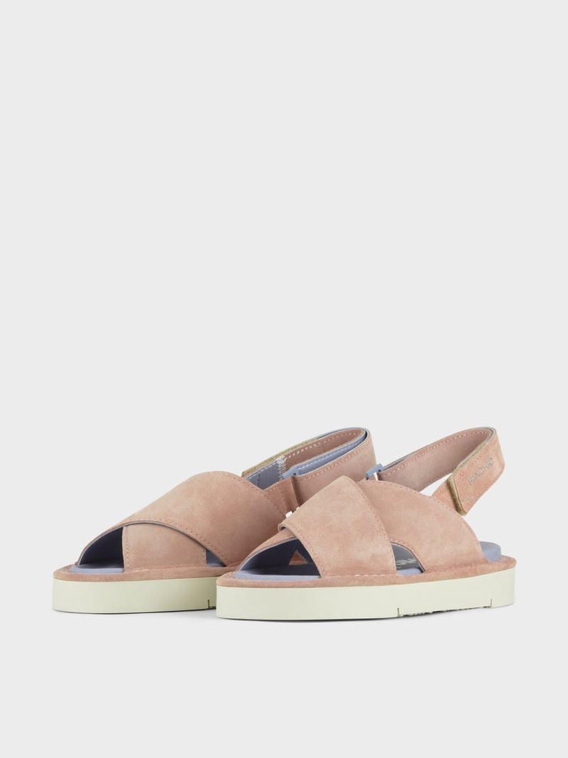 Panchic SANDALO INCROCIATO P67 DONNA IN SUEDE E MICROFIBRA ROSA CIPRIA Hotsell