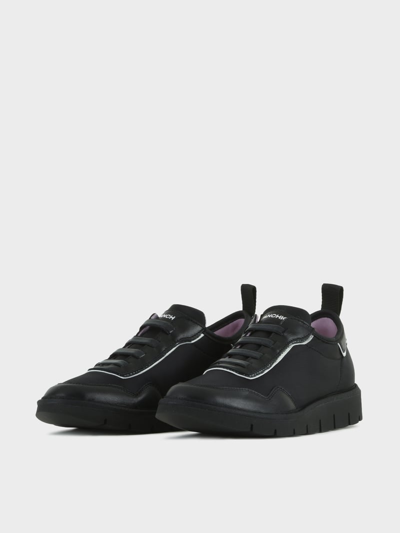 Panchic SLIP ON P05 DONNA IN NYLON E PELLE NERO In Linea
