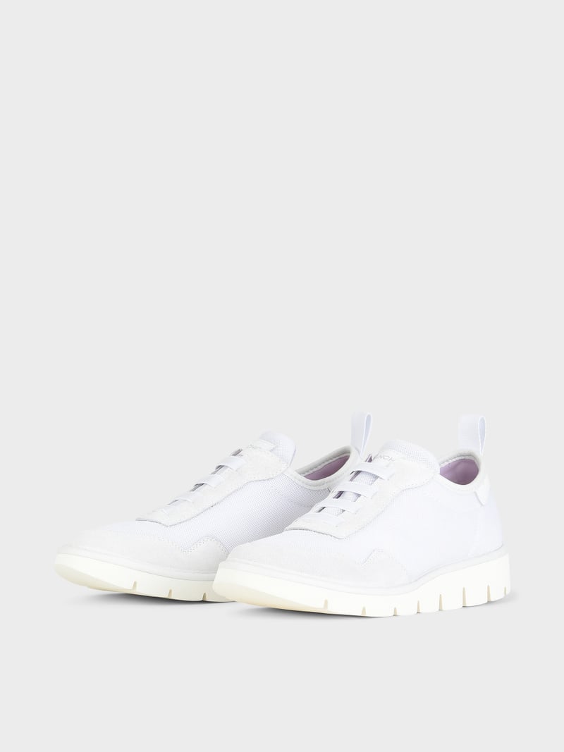 Panchic SLIP ON P05 DONNA IN MESH E SUEDE BIANCO Qualità