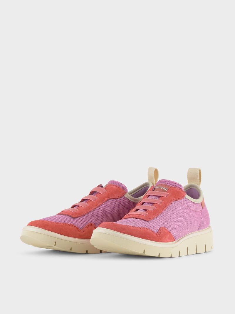 Panchic SLIP ON P05 DONNA IN MESH E SUEDE ROSA Promozione