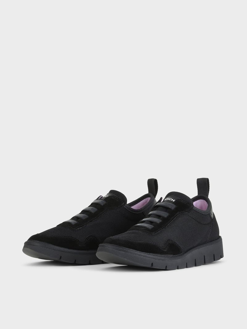 Panchic SLIP ON P05 DONNA IN MESH E SUEDE NERO Spedizione Gratuita