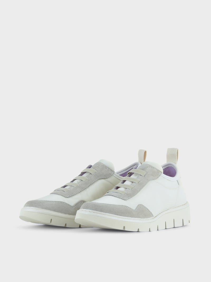 Panchic SLIP ON P05 DONNA IN NYLON E SUEDE NEBBIA Soddisfazione Garantita