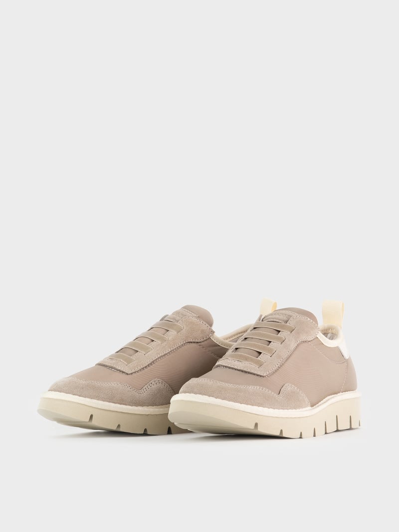 Panchic SLIP ON P05 DONNA IN NYLON E SUEDE TORTORA Qualità Garantita