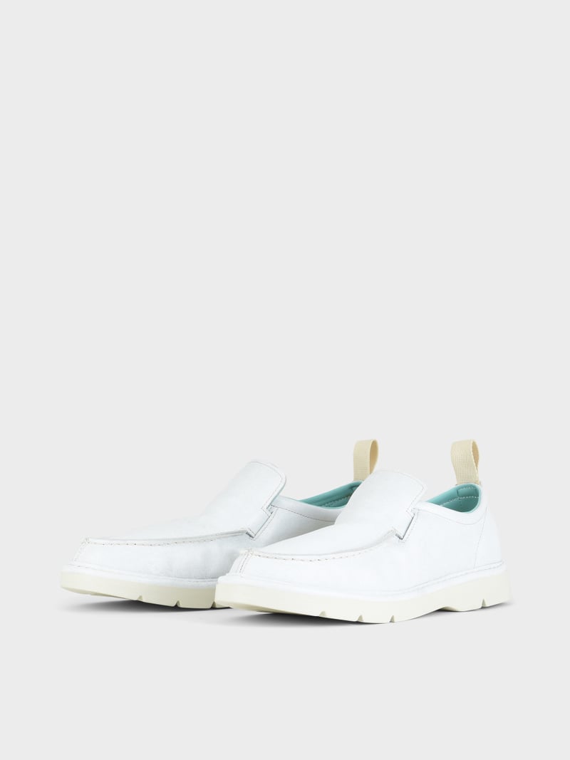 Panchic SLIP ON P19 UOMO IN PELLE CON FINISH AVIATOR BIANCO Saldi