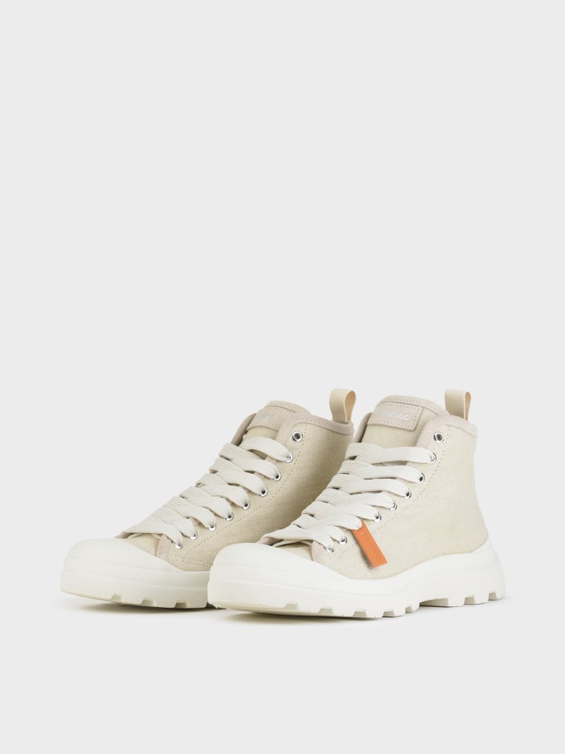 Panchic POLACCHINO P03 UOMO IN LINO E SUEDE NEBBIA In Saldo