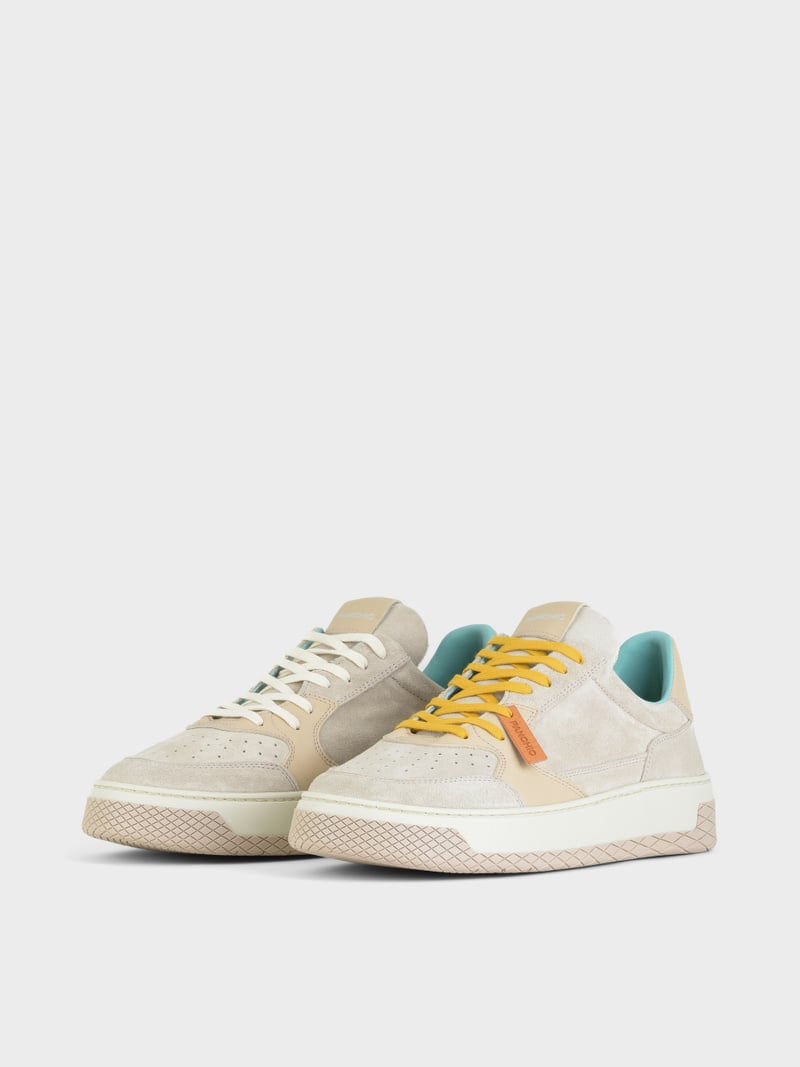 Panchic SNEAKER LOW P02 UOMO IN SUEDE E PELLE NEBBIA 2025