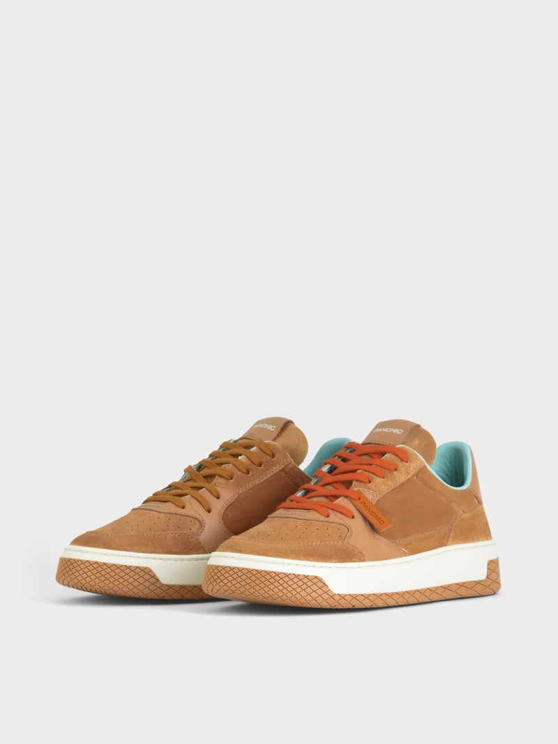 Panchic SNEAKER LOW P02 UOMO IN SUEDE E PELLE BISCOTTO Italy