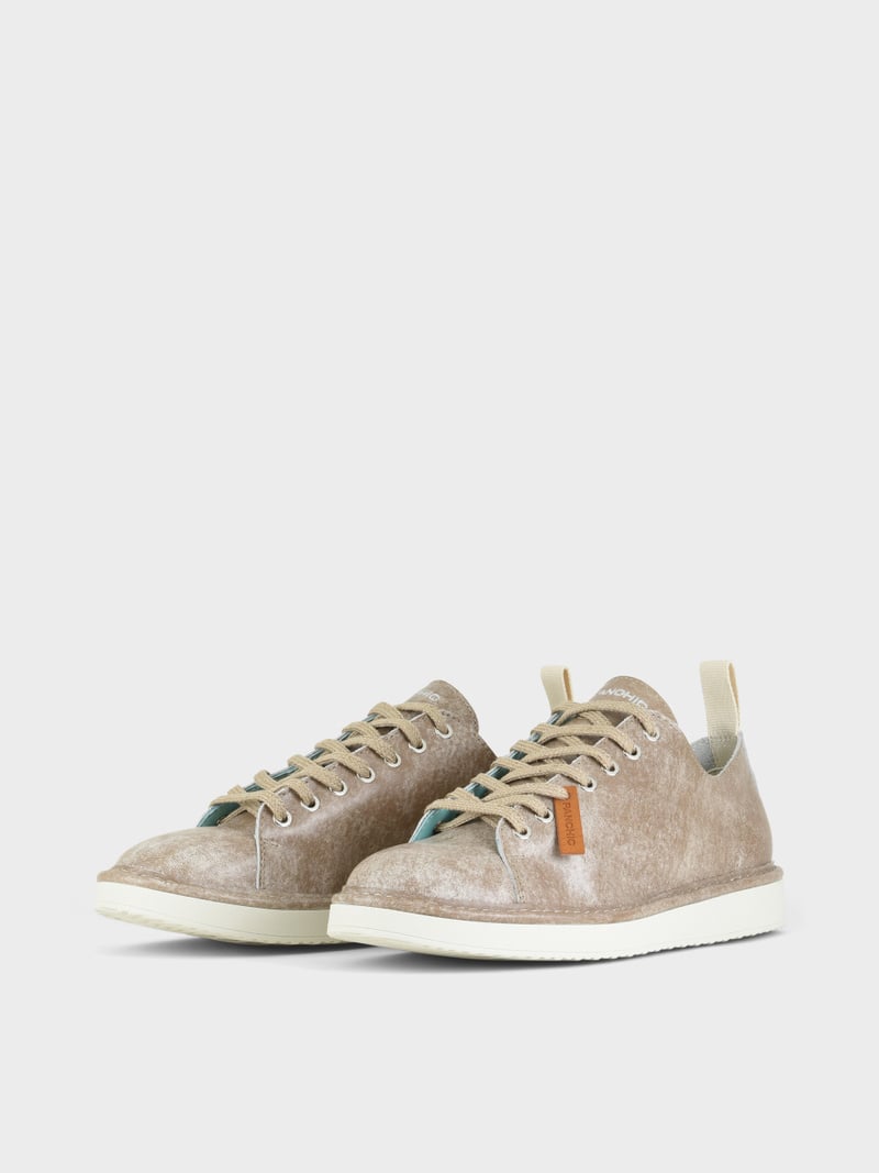 Panchic SCARPA ALLACCIATA P01 UOMO IN PELLE CON FINISH AVIATOR NOCE Vendita