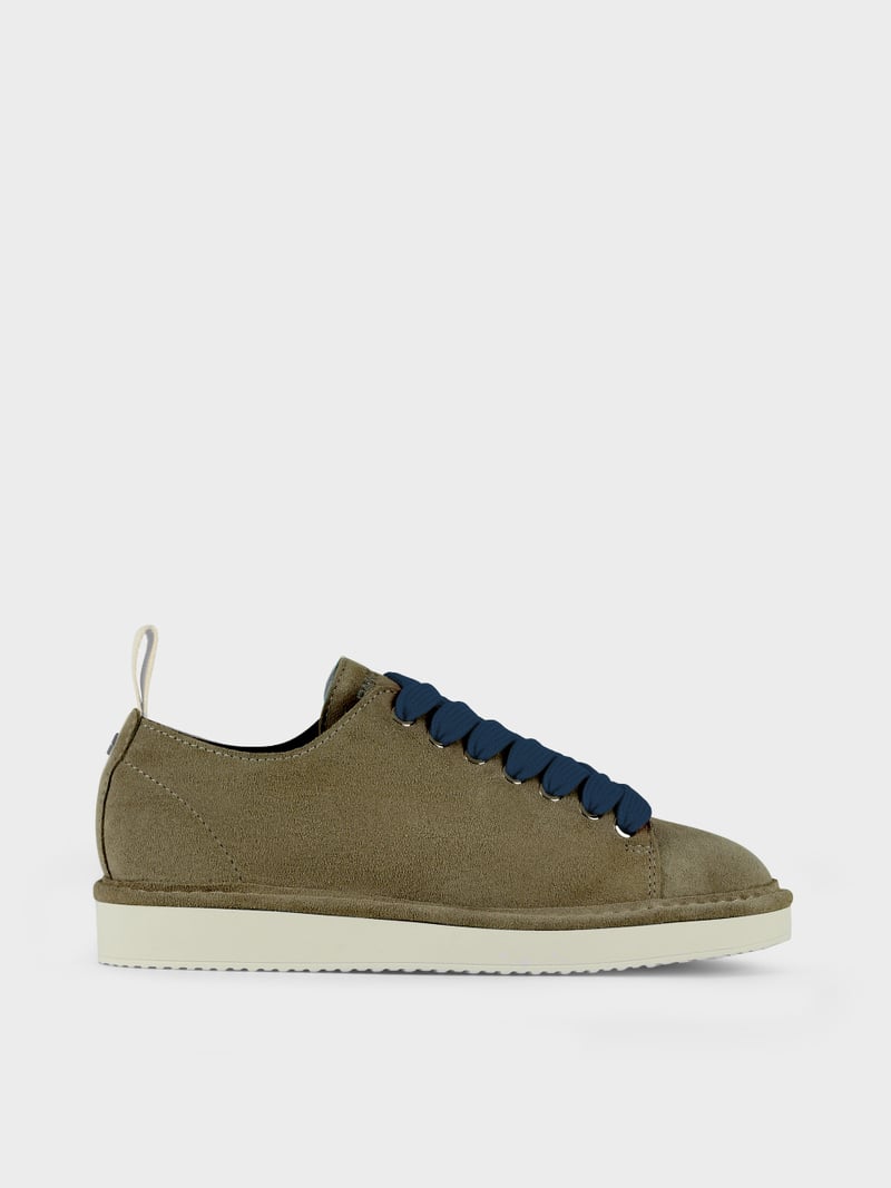 Panchic SCARPA ALLACCIATA P01 UOMO IN SUEDE VERDE FORESTA-COBALTO Qualità Garantita