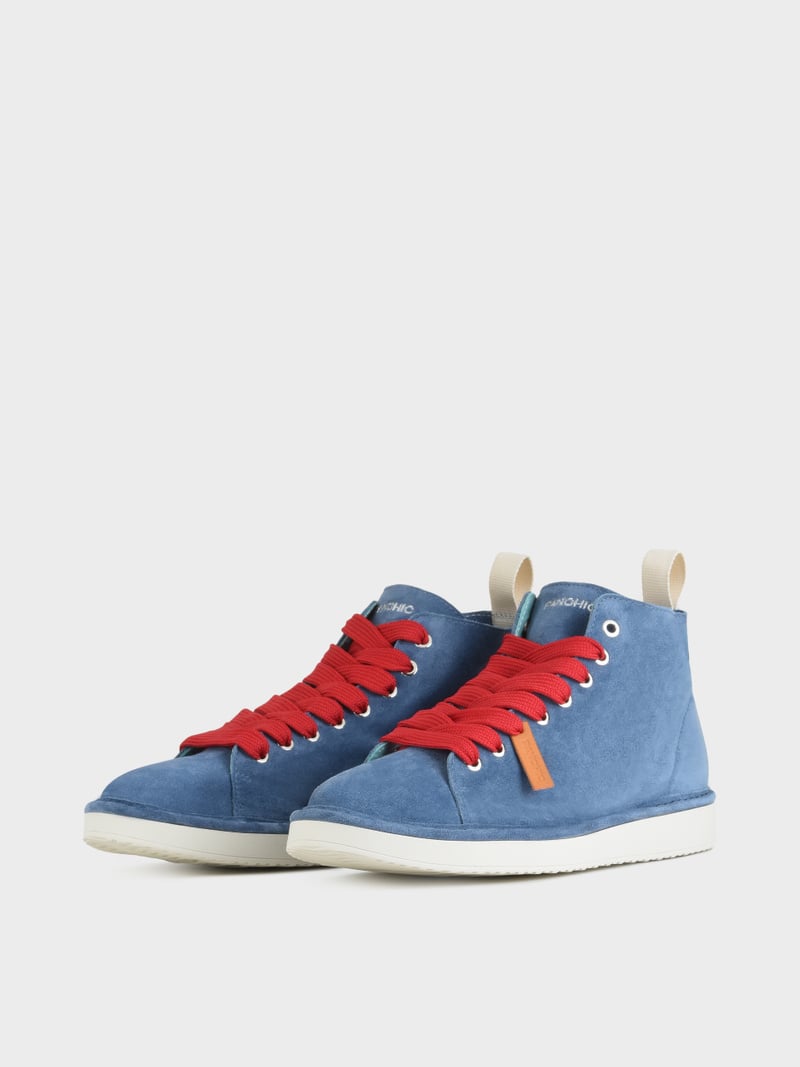 Panchic POLACCHINO P01 UOMO IN SUEDE BLUE-ROSSO Acquista Ora